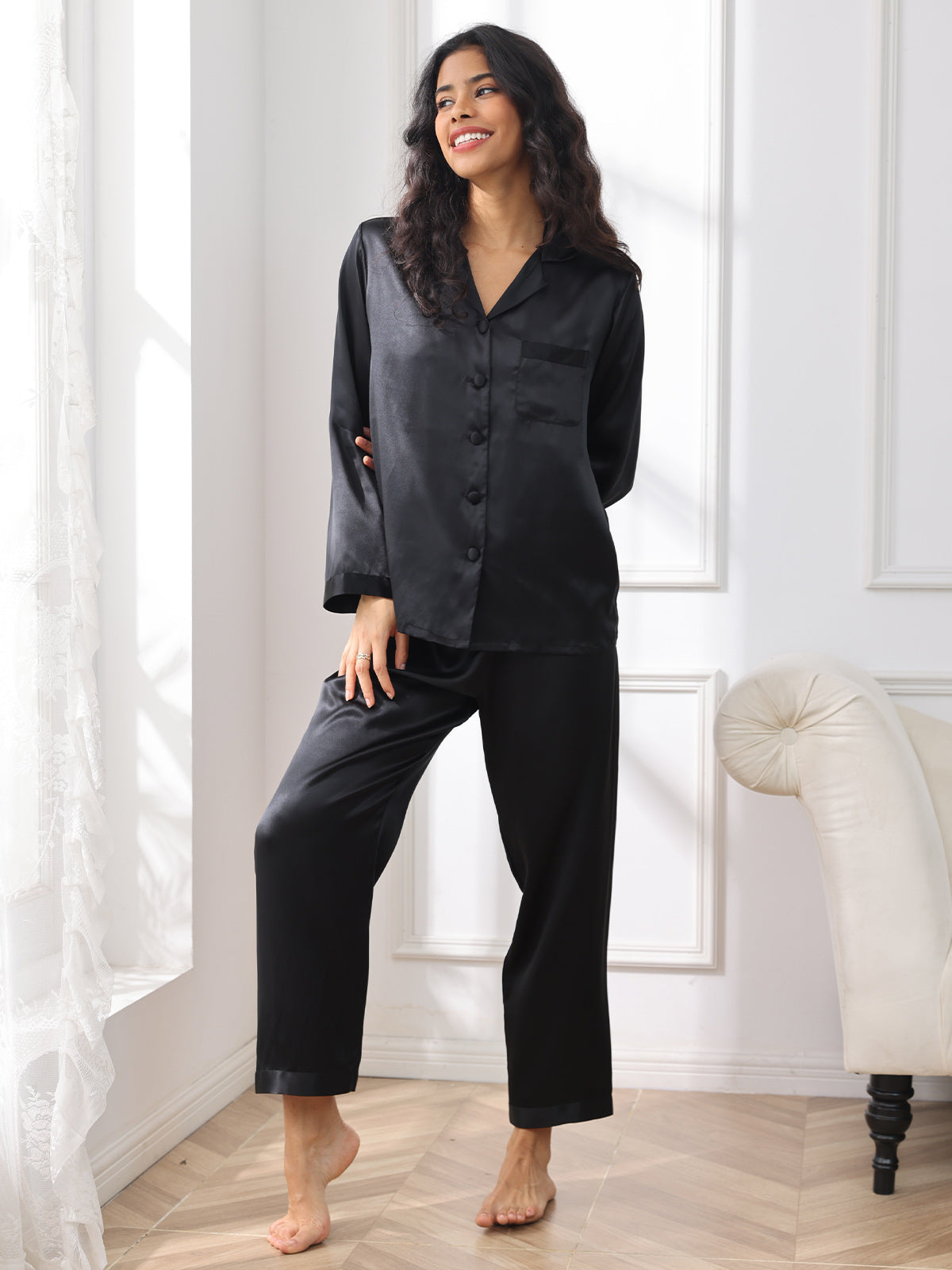 Douceur Éternelle | Pijama de Noche en Seda Orgánica