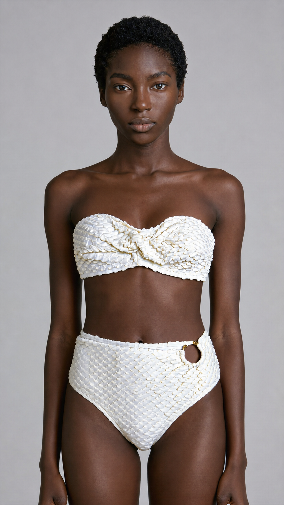 Santorini | Bikini Drapeado de Marfil
