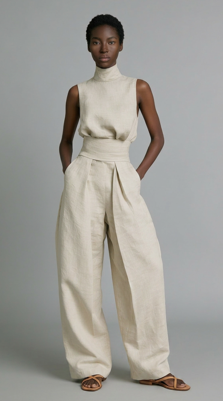Valeria | Conjunto Minimalista de Lino y Algodón