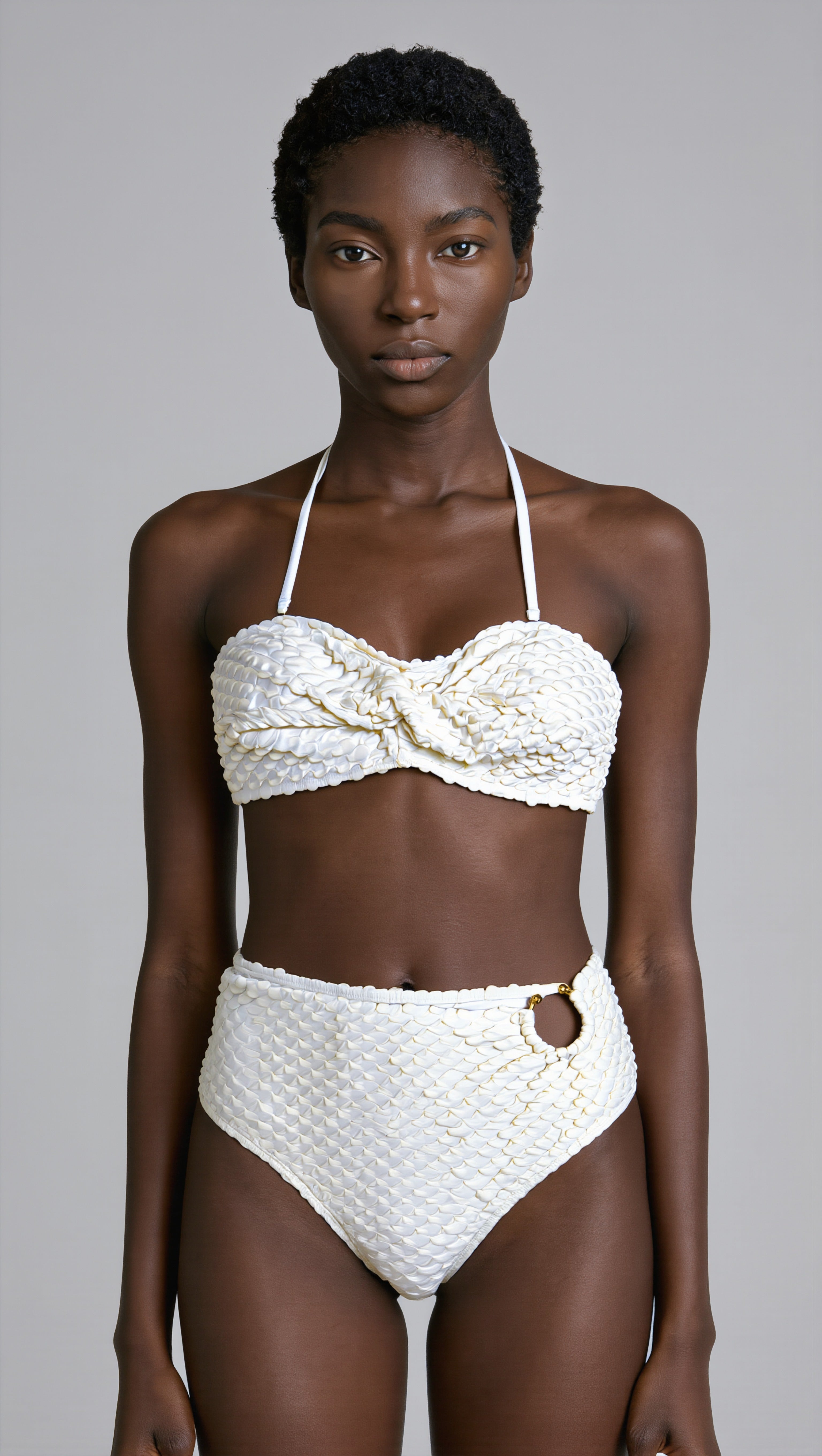 Santorini | Bikini Drapeado de Marfil