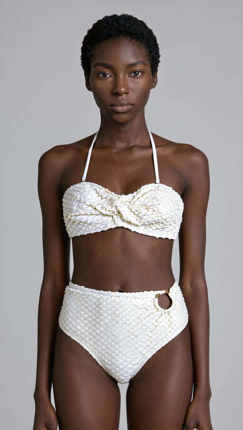 Santorini | Bikini Drapeado de Marfil