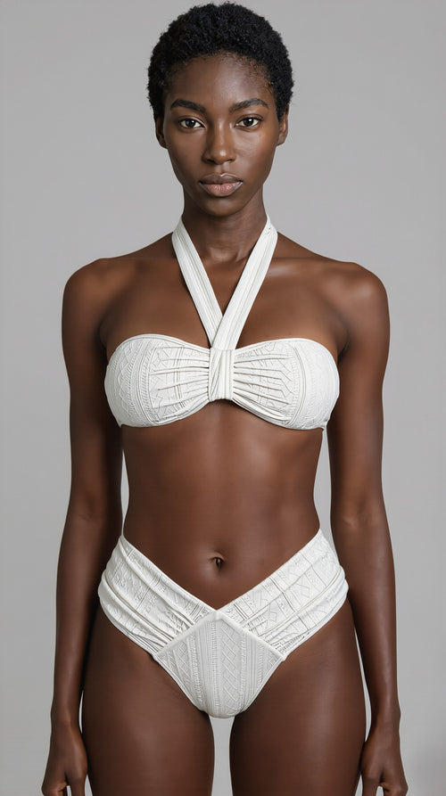 Voleuse | Bikini Blanco Texturizado